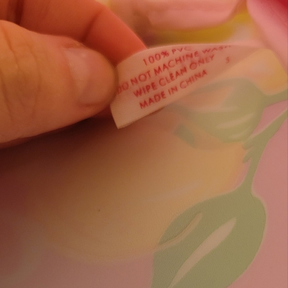 Lilly Pulitzer/Estee Lauder NWOT Small Plastic Make-Up Bag PINK W/LEMONS - Picture 9 of 11